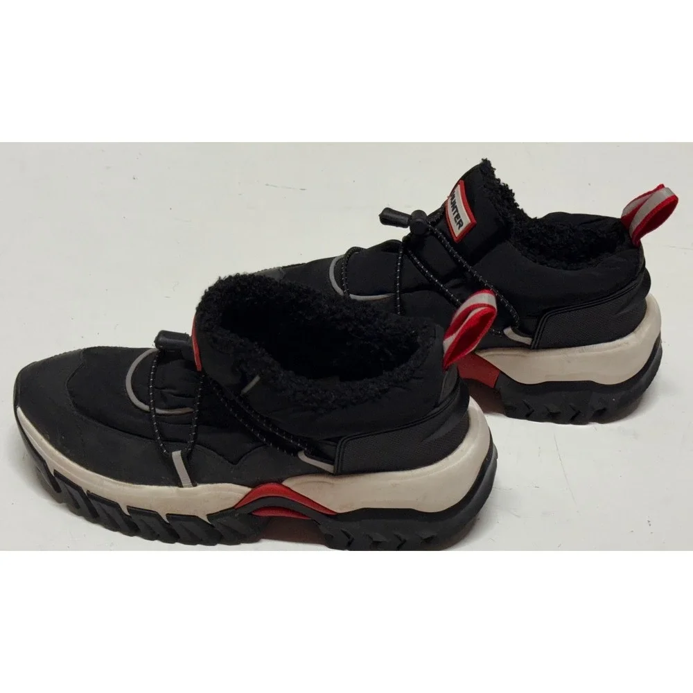 Hunter Insulated Sherpa Snow Boots‎ Black Fleece Lined Winter Shoes US 6 EU 37